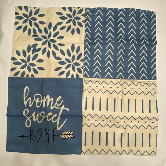 YCOLL Pillow Covers 18x18 Set of 4 Decorative 4 Modern Sofa Throw Pillow Covers. - Picture 8 of 8